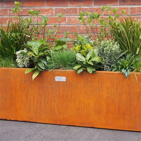 corten metal planter boxes|corten steel planters near me.